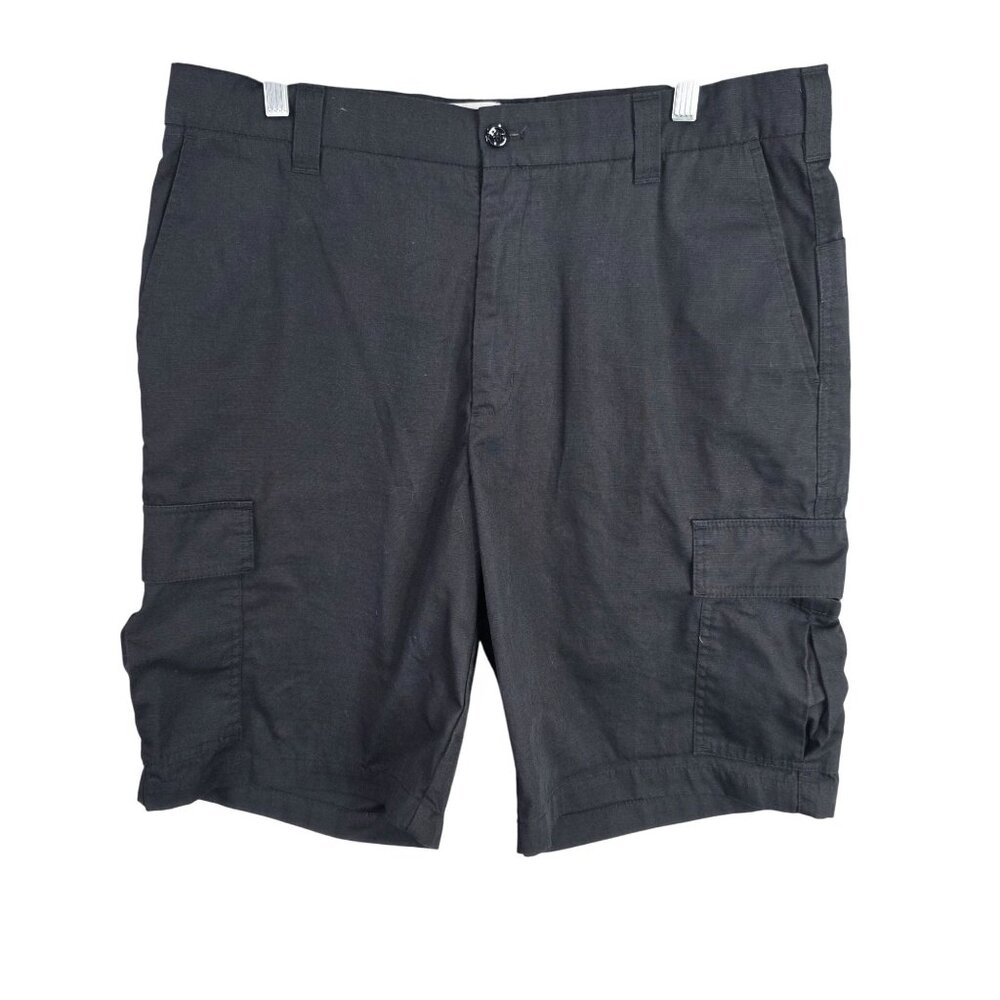 Mens WearGuard Black Cargo Shorts Polyester Cotton Blend 11" Inseam Size 36